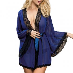 Sexy Ladies Bandaged Lace Robe Night Gown