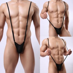 Adjustable Suspender Jumpsuit Thong For Men