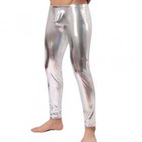 New Style Patent Leather Pants For Men Evening Show