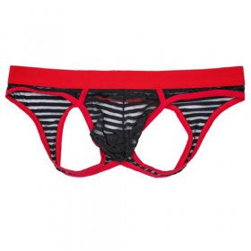 Men Young Pinstripe Low-rise Breathable Briefs