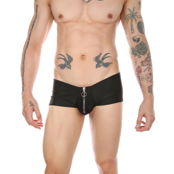 Men Front Metal Zipper Boxers Soft Underwears