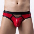 Hot Patent Leather Hollowed-out Mankini