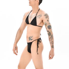New Sexy Mankini Bandaged Bra And Panty
