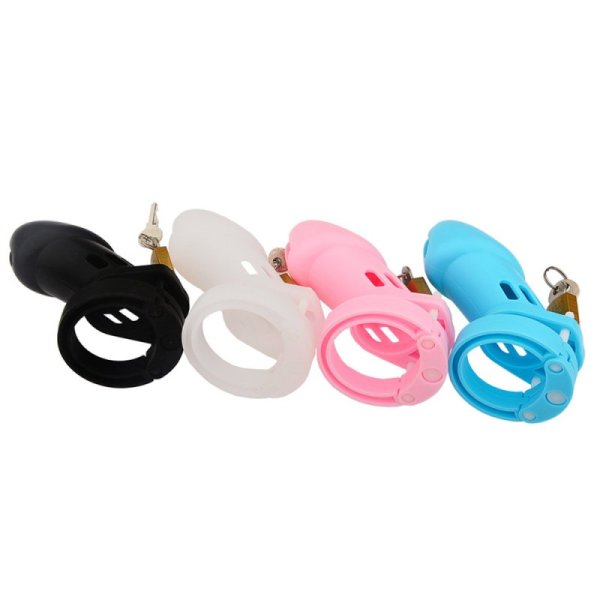 Silicone CB6000s Chastity Devices In Clear/Black/Blue/Pink