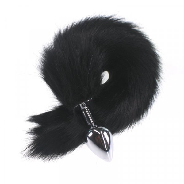 Colorful Fox Tail Stainless steel Butt Plug