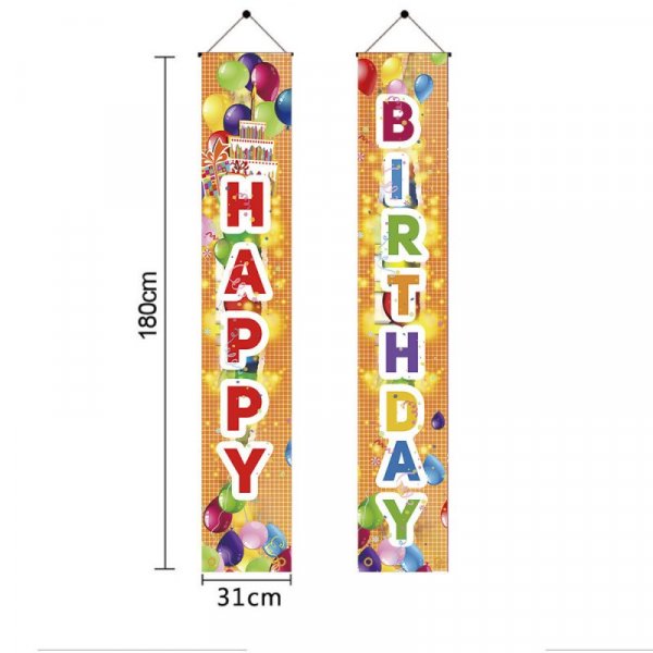 D712 Happy Birthday Door Banner