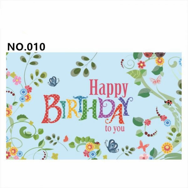 D801 Black&Golden Birthday Banner