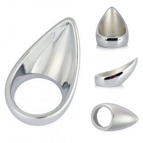 Chrome Plated Teardrop Cock Ring