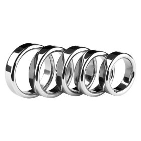 Chrome Stainless Steel Cock Ring - 1.5cm Height