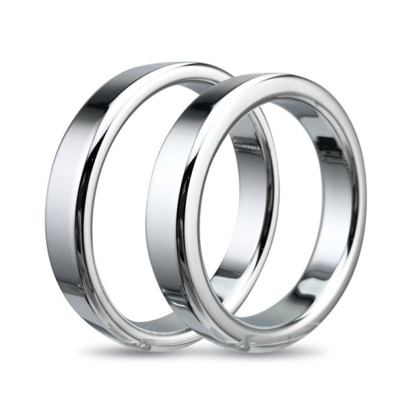 Chrome Stainless Steel Cock Ring - 1.2cm Height