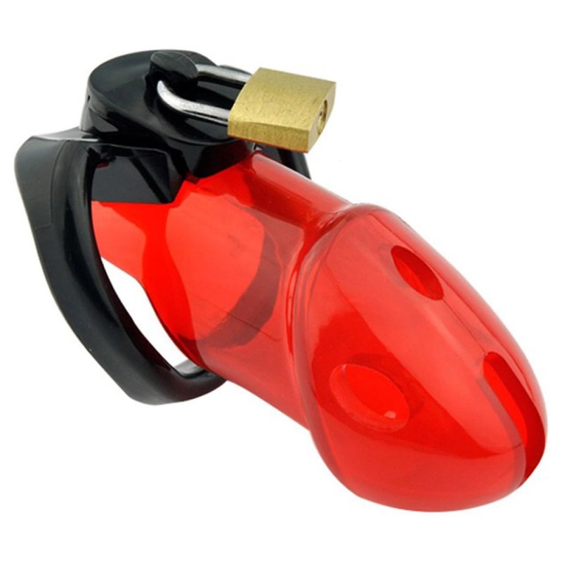 Rikers Locking Chastity Device - Red