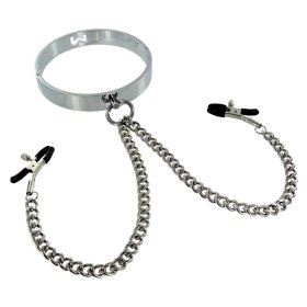 Chrome M Hole Collar with Nipple Clamps