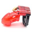 Adjustable Male Cock Cuff Chastity Device - Red