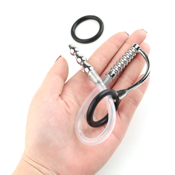 Marfan Tube Penis Plug With Silicone Glans Ring