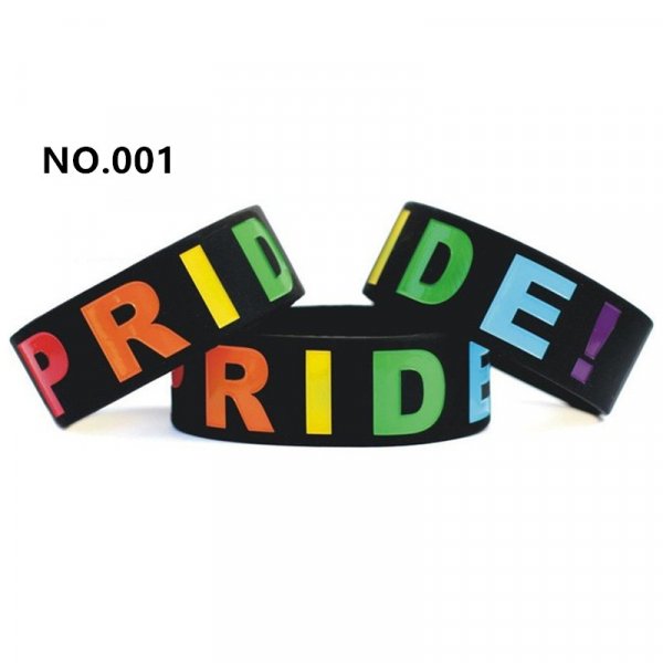 D706 Gay Pride Silicone Bracelet