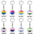 D707 Rainbow Gay Pride Flag Key chain Snow Pendant Key Ring