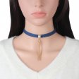 N314 Metal Tassel Denim Collar
