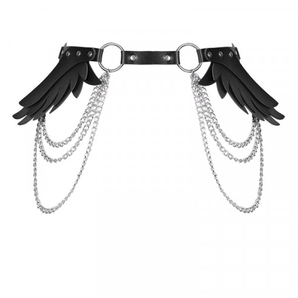 Chain Tassel Waist Belt With Wing