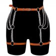 SM507 O Ring Chain Leg Strap Leather Body Harness