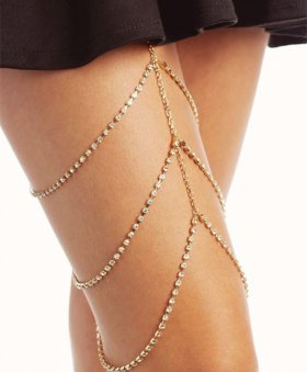 Girl's Crystal Thigh Chain