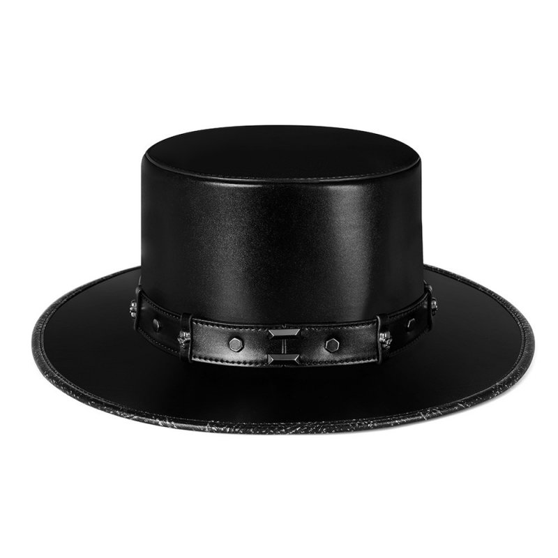 Men\'s Steampunk Rivet Splice Hat