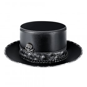 Steampunk Leather Top Hat For Halloween