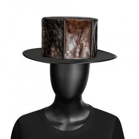 Men's Steampunk Distress Splice Hat