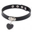 Punk Goth Heart Pendant Necklace Leather Collar