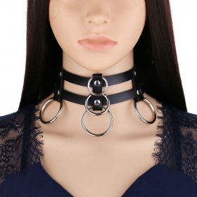 Double Row Circle Choker Necklace