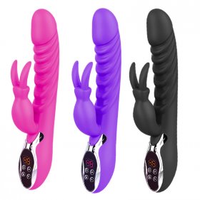 LCD Heating Silicone Rabbit Vibe