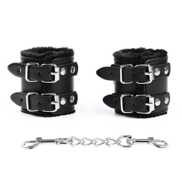 Double Buckle Fur Lined Cuffs