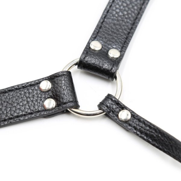 Lichee Pattern Strap on With Cock Ring And Plug Hole