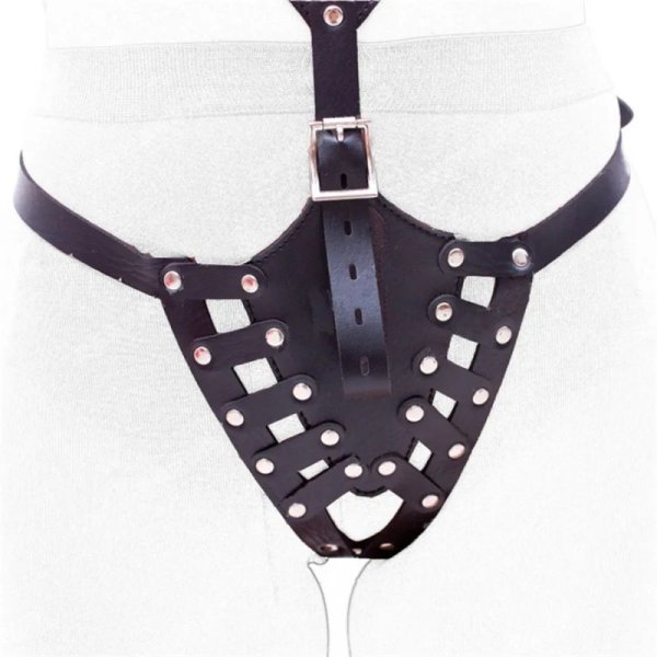 Adjustable Queen PU Leather Costume Bondage Harness