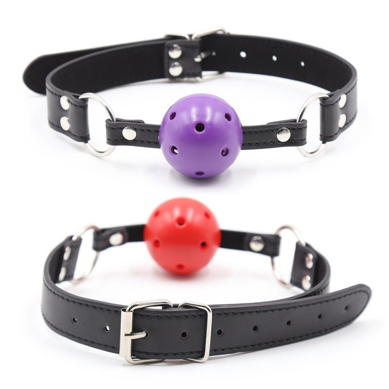 Pin Buckle Breathable O Ring Double Color Ball Gag
