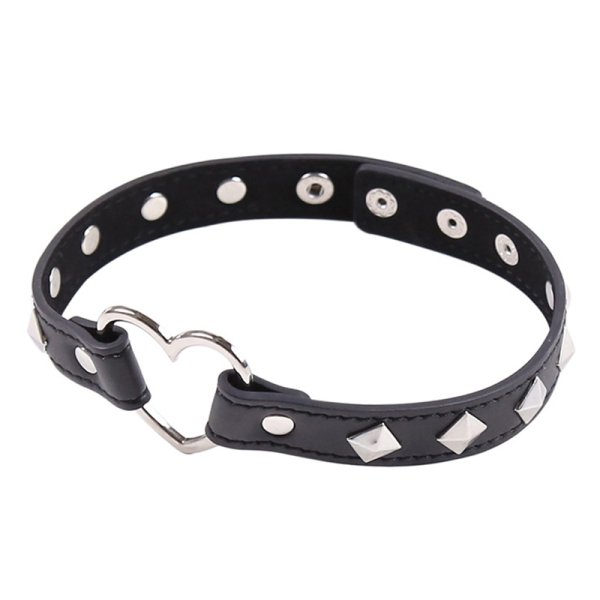 Heart Metal Bondage Collar