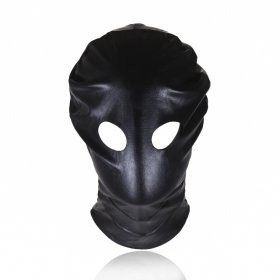 Patent Leather Hood with Open Eyes