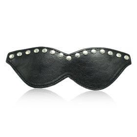 Black Leather Blindfold Mask