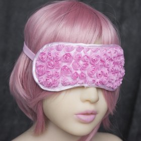 Blindfold with Flower Detail - Elastic Band
