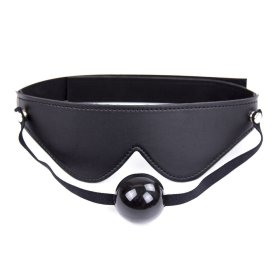 Blindfold With Ball Gag - Velcro Strap