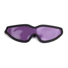 Black Wrapping Purple PU Blindfold
