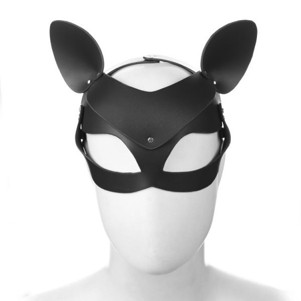 Cowhide Cat Mask