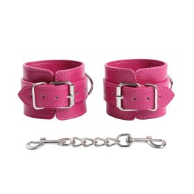 Three D Ring Pin Buckle Wrist and Ankle Cuffs