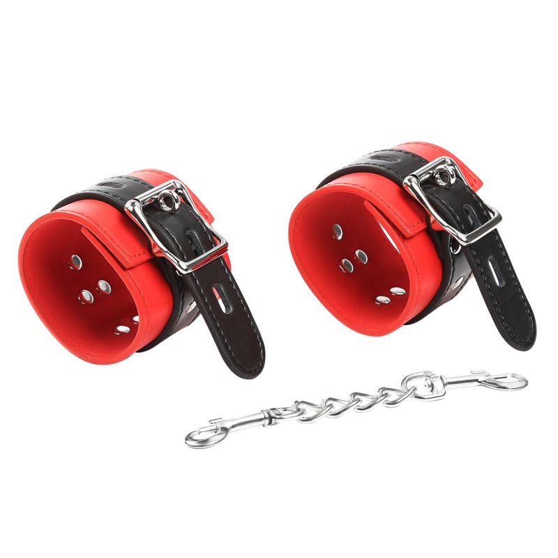 Deluxe Red/Black Locking Cuffs