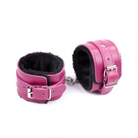 Rose One Row Nail Fur Lined Cuffs