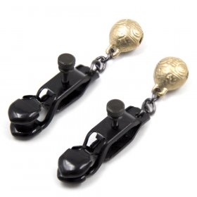 Unisex Alligator Nipple Clamps With Bell