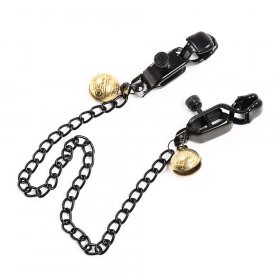 Unisex Alligator Nipple Clamps With Bell And Chain