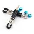 Nipple Clips with Blue Slave Bells
