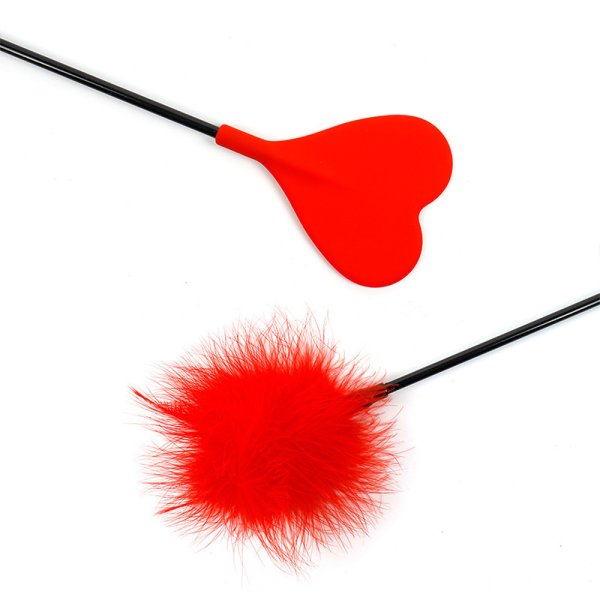 Silicone Heart Handle Tickler