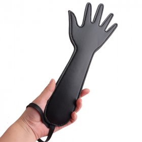 Black Leather Emulational Hand Paddle