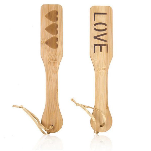 Bamboo Spanking Paddle With Heart Or Love
